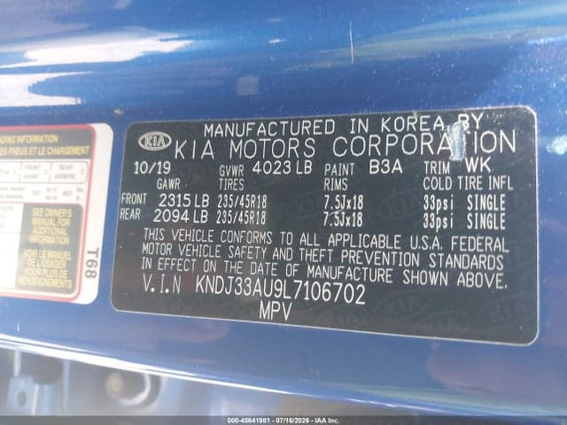 2020 KIA SOUL EX 9