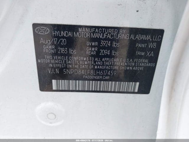 2020 HYUNDAI ELANTRA LIMITED 9