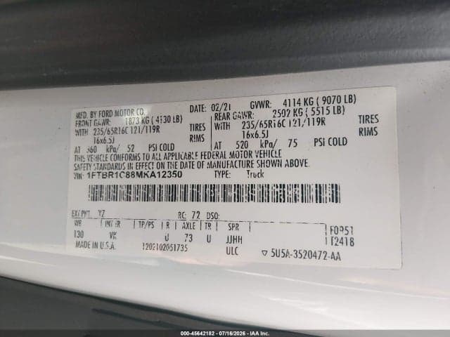 2021 FORD TRANSIT-250 9