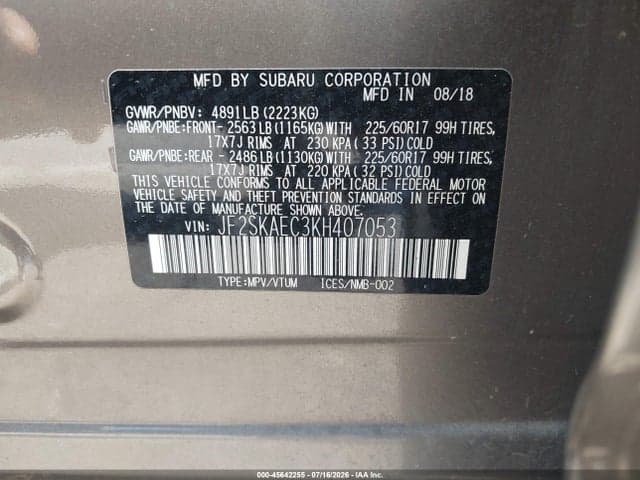 2019 SUBARU FORESTER PREMIUM 9