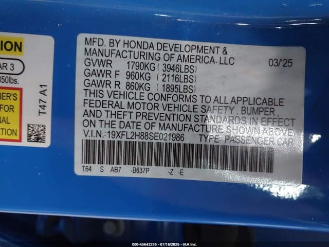 2025 HONDA CIVIC SEDAN SPORT 9