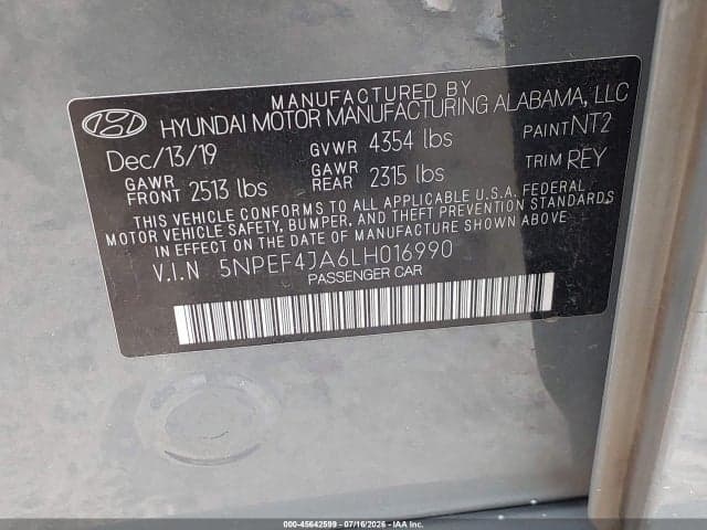 2020 HYUNDAI SONATA SEL 9