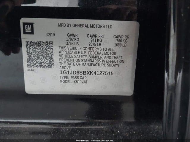 2019 CHEVROLET SONIC LT AUTO 9