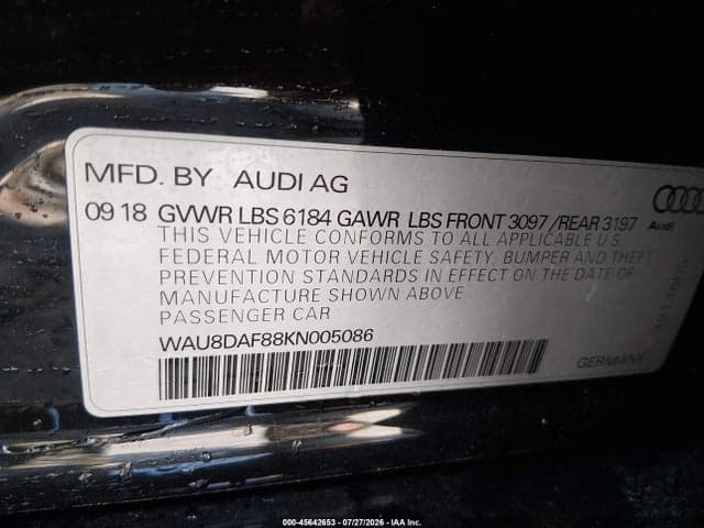2019 AUDI A8 L 55 9