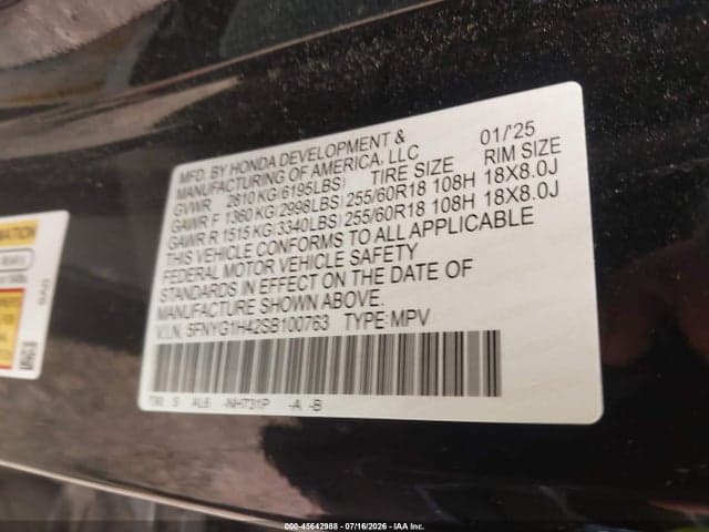 2025 HONDA PILOT EX-L 9