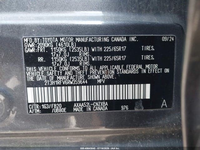 2024 TOYOTA RAV4 LE 9