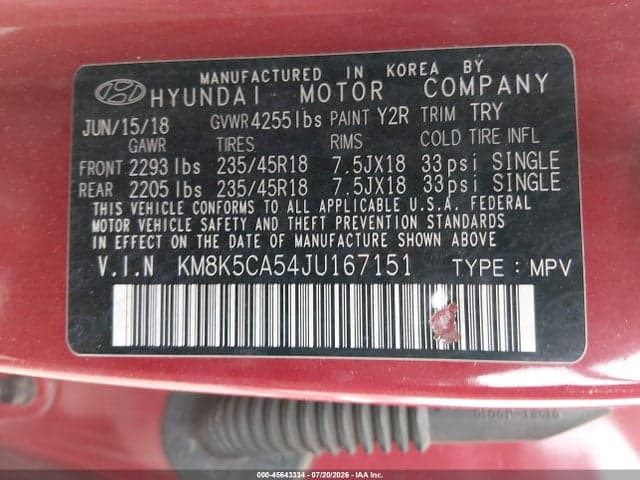 2018 HYUNDAI KONA ULTIMATE 9