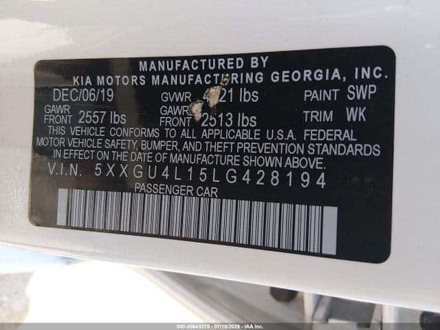 2020 KIA OPTIMA EX PREMIUM 9