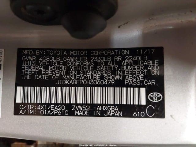 2017 TOYOTA PRIUS PRIME ADVANCED 9