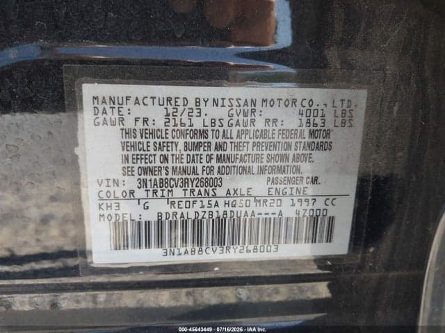 2024 NISSAN SENTRA SV XTRONIC CVT 9