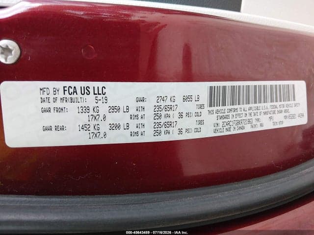 2019 CHRYSLER PACIFICA TOURING PLUS 9