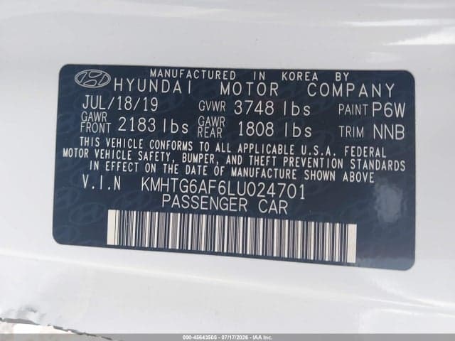 2020 HYUNDAI VELOSTER 2.0 9