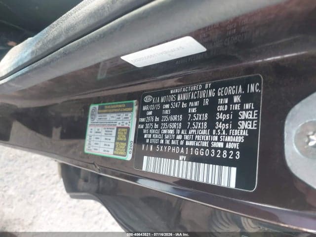2016 KIA SORENTO 2.0T EX 9