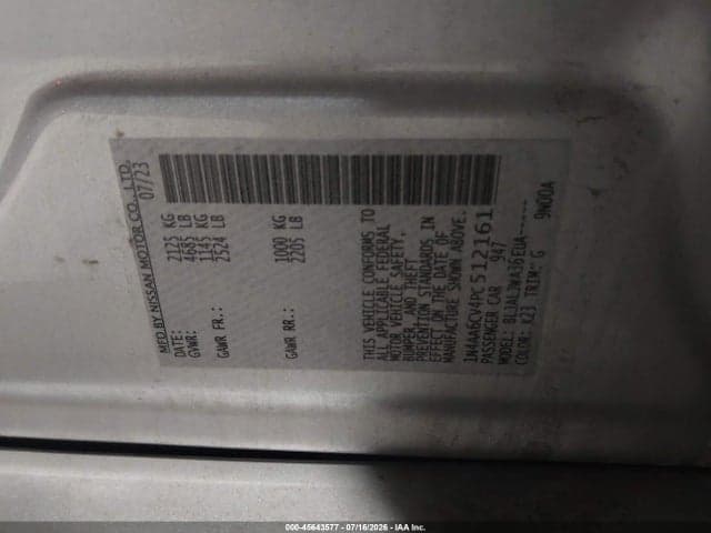 2023 NISSAN MAXIMA SV XTRONIC CVT 9