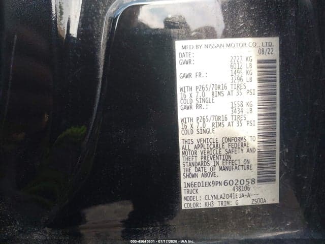 2023 NISSAN FRONTIER S 4X4 9