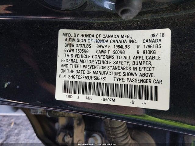 2018 HONDA CIVIC LX 9