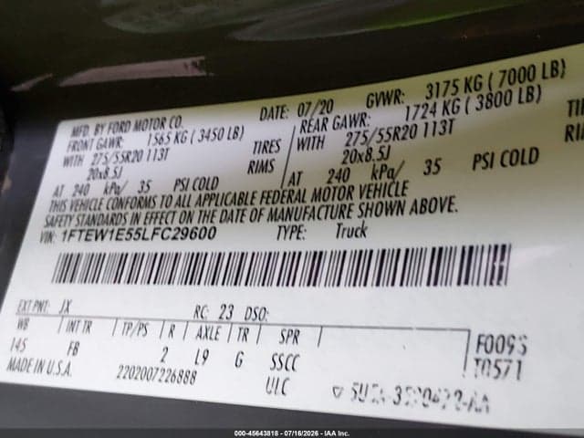 2020 FORD F-150 XLT 9