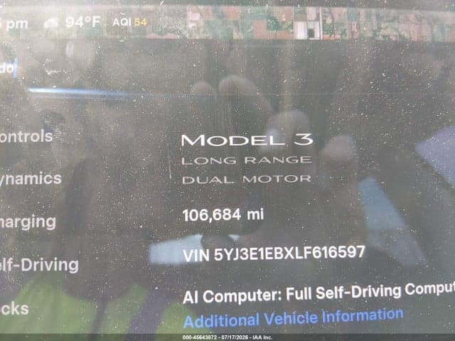 2020 TESLA MODEL 3 LONG RANGE DUAL MOTOR ALL-WHEEL DRIVE 15