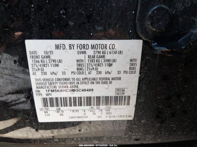 2021 FORD EXPLORER PLATINUM 9