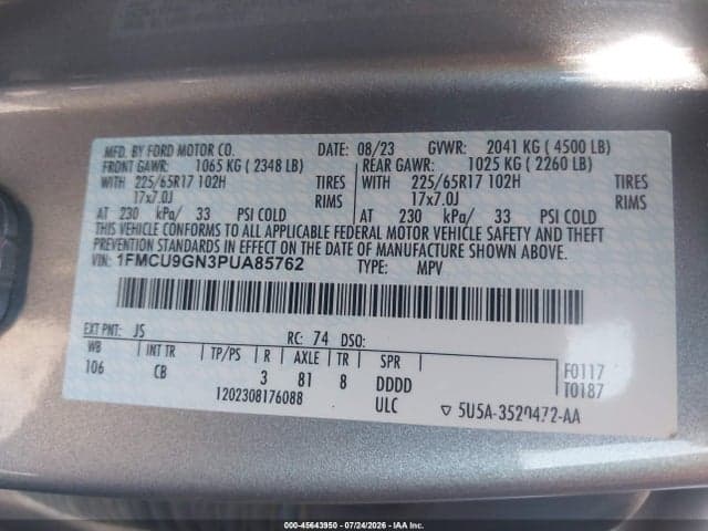 2023 FORD ESCAPE ACTIVE 9