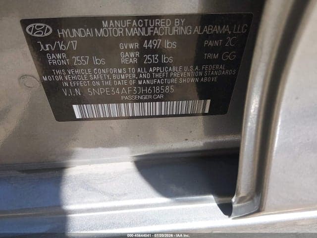 2018 HYUNDAI SONATA LIMITED 9