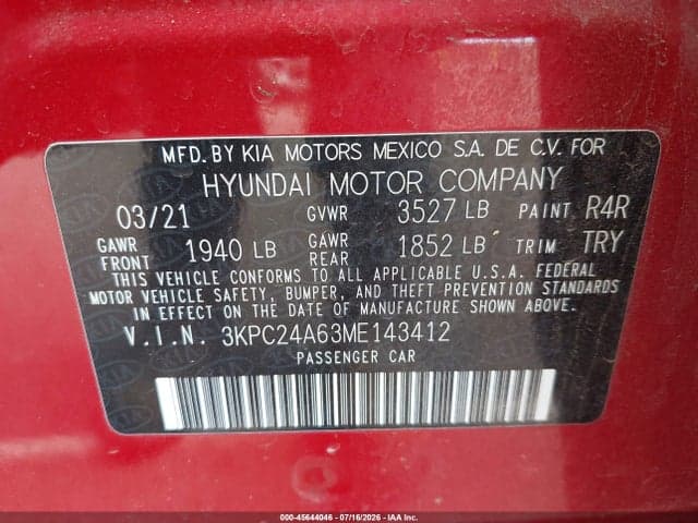 2021 HYUNDAI ACCENT SE 9