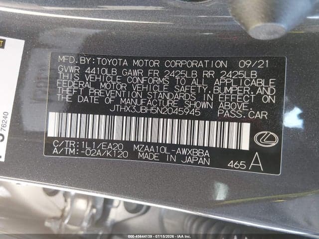 2022 LEXUS UX 200 9