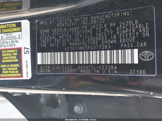2023 TOYOTA CAMRY SE AWD 9