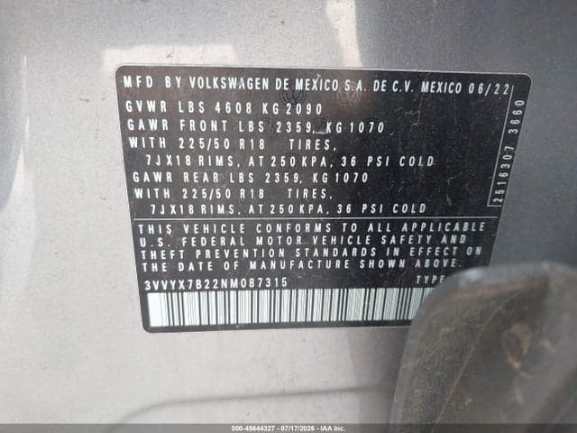 2022 VOLKSWAGEN TAOS 1.5T SE 9