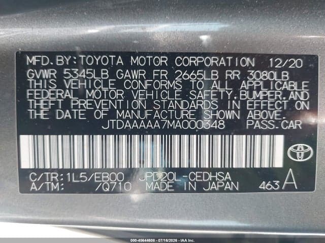 2021 TOYOTA MIRAI LIMITED 9