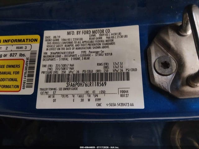 2020 FORD FUSION SE 9