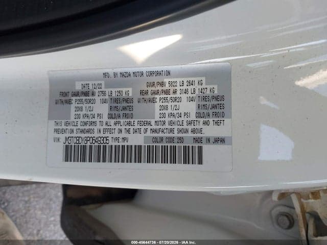 2023 MAZDA CX-9 GRAND TOURING 9