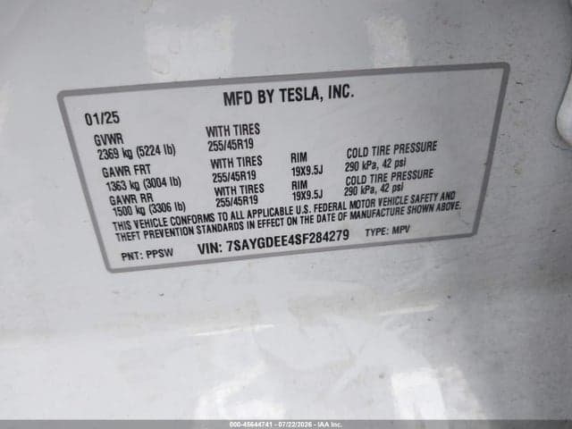 2025 TESLA MODEL Y LONG RANGE DUAL MOTOR ALL-WHEEL DRIVE 9