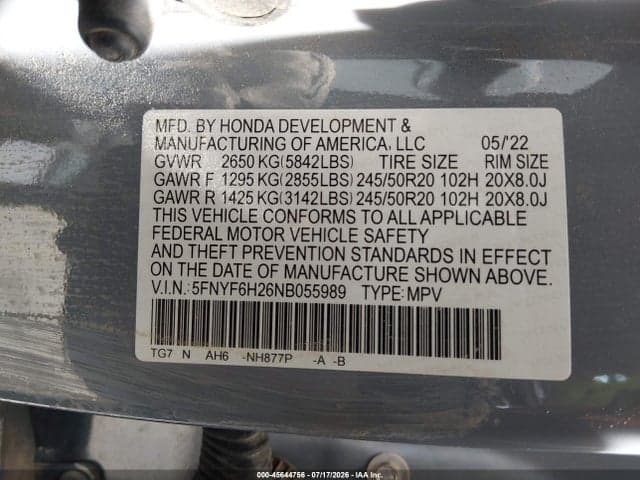 2022 HONDA PILOT AWD SPECIAL EDITION 9