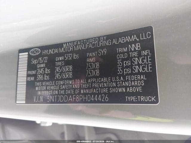 2023 HYUNDAI SANTA CRUZ SEL PREMIUM 9