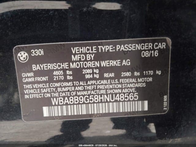 2017 BMW 3 SERIES 330I 9