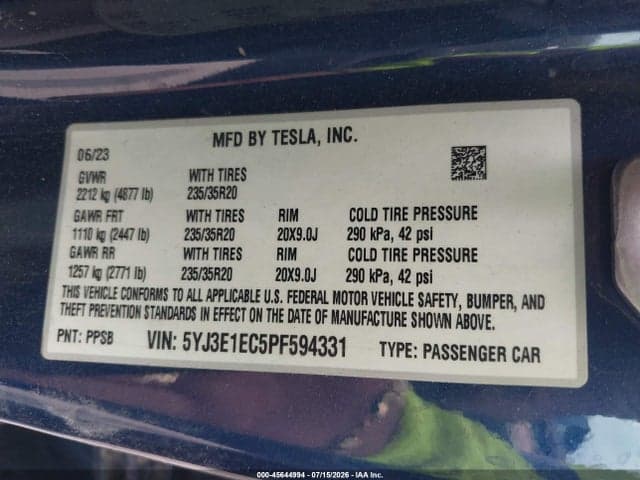 2023 TESLA MODEL 3 PERFORMANCE DUAL MOTOR ALL-WHEEL DRIVE 9
