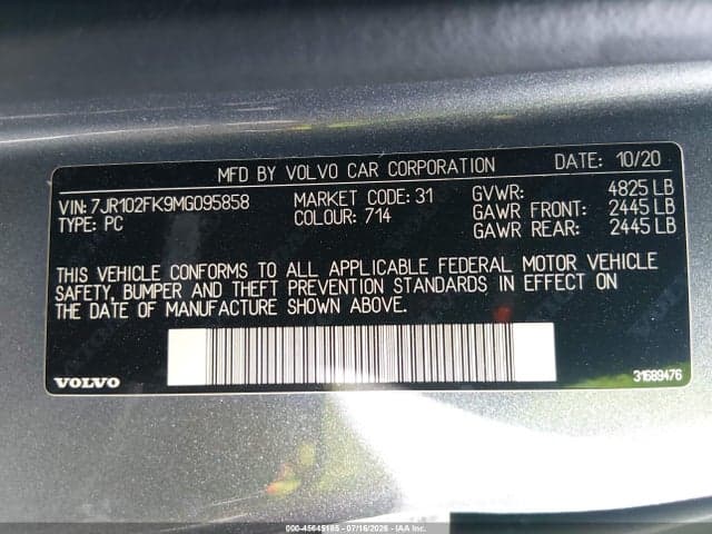 2021 VOLVO S60 T5 MOMENTUM 9