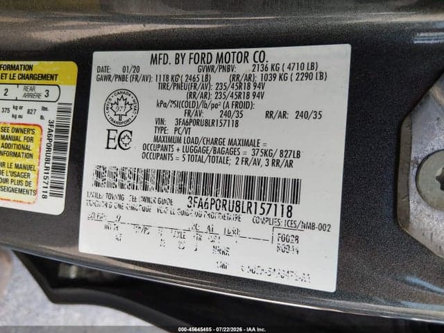 2020 FORD FUSION HYBRID TITANIUM 9