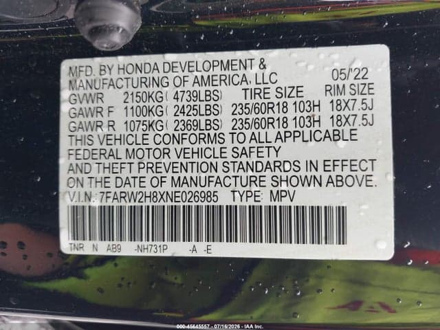 2022 HONDA CR-V AWD EX-L 9