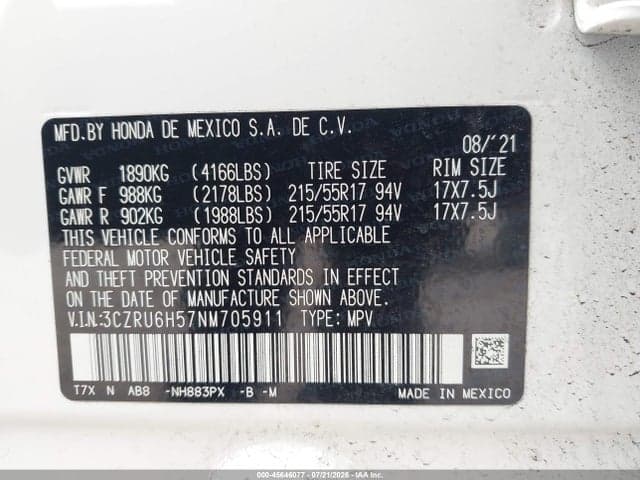 2022 HONDA HR-V AWD EX 9