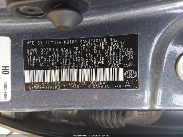 2017 TOYOTA COROLLA SE 9