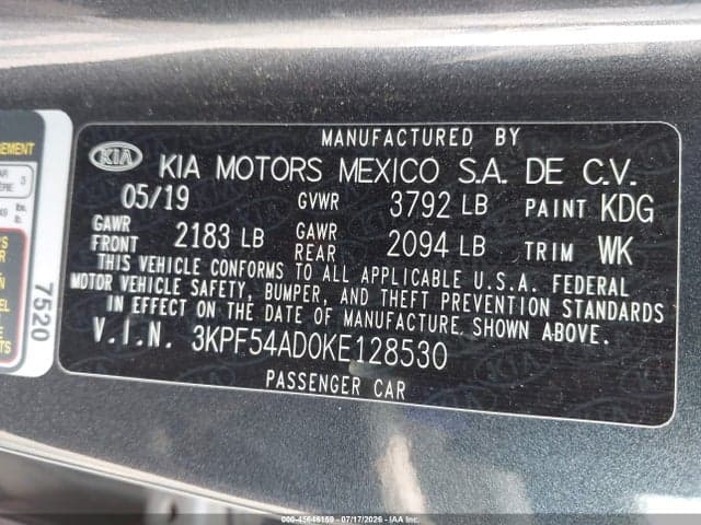 2019 KIA FORTE EX 9