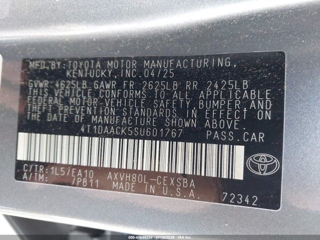 2025 TOYOTA CAMRY SE 9
