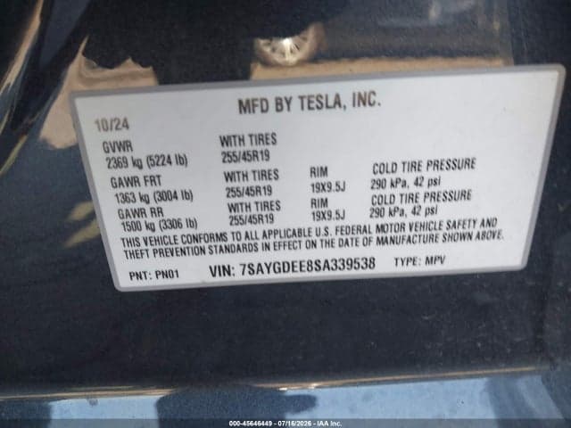 2025 TESLA MODEL Y LONG RANGE DUAL MOTOR ALL-WHEEL DRIVE 9