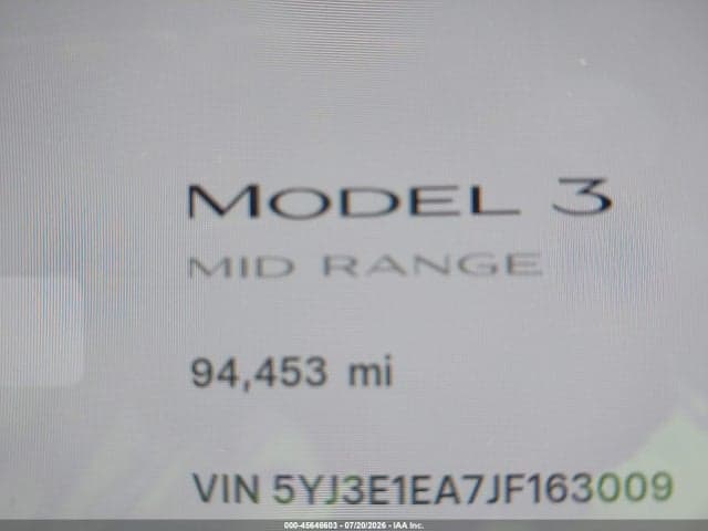 2018 TESLA MODEL 3 LONG RANGE/MID RANGE 15