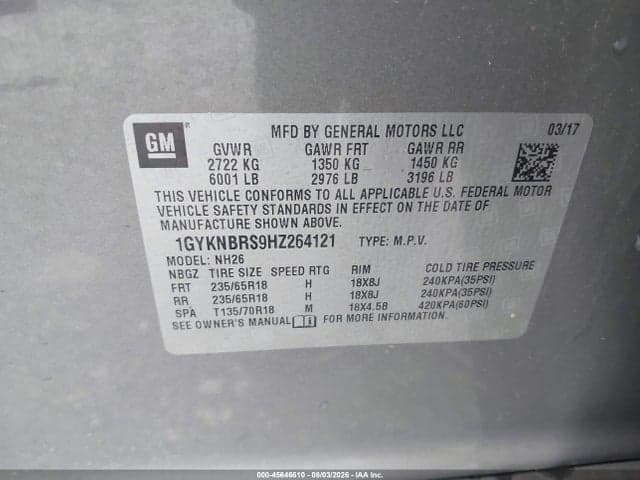 2017 CADILLAC XT5 LUXURY 9