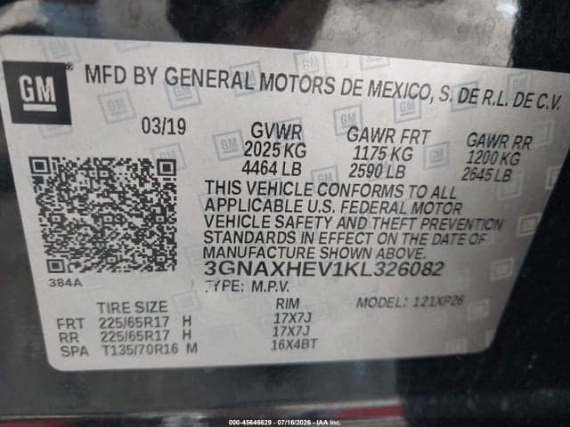2019 CHEVROLET EQUINOX LS 9