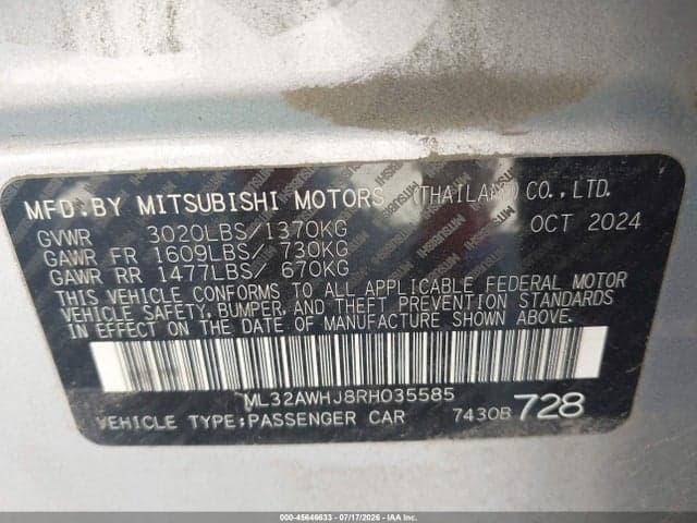 2024 MITSUBISHI MIRAGE BLACK EDITION 9