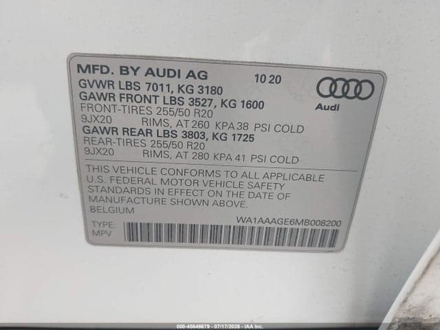 2021 AUDI E-TRON PREMIUM QUATTRO 9